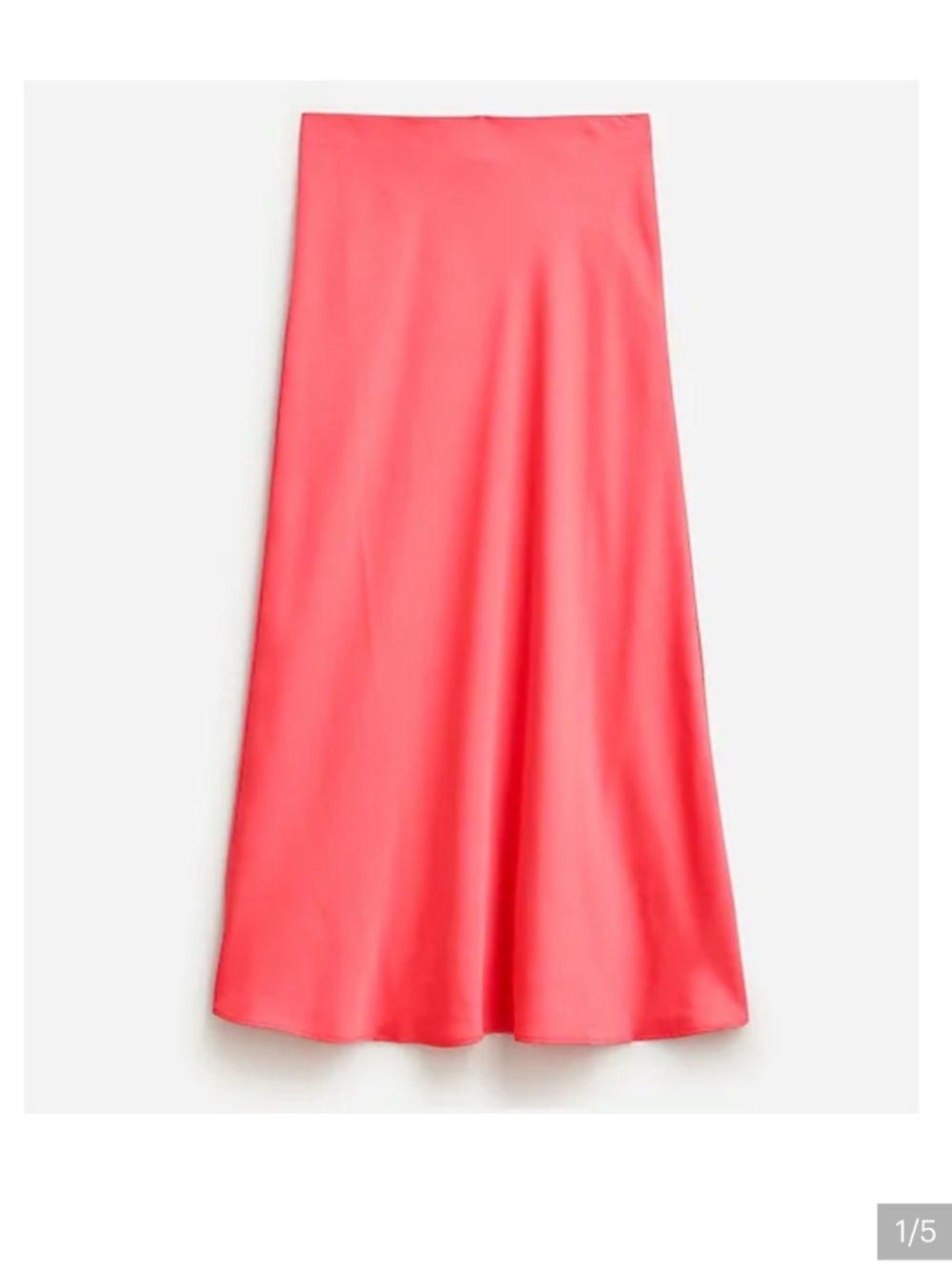 J Crew Gwyneth Slip Skirt  in Coral Pink